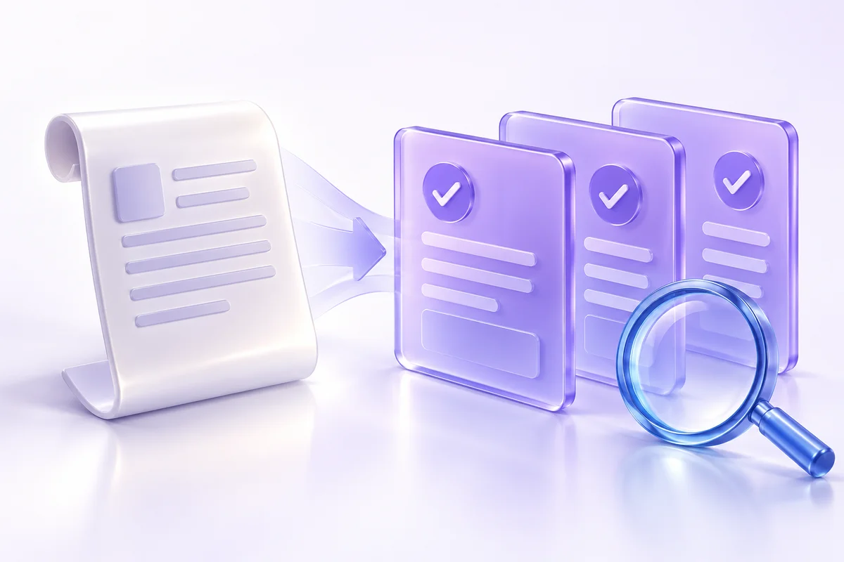 Feature cards arranged into a focused software plan